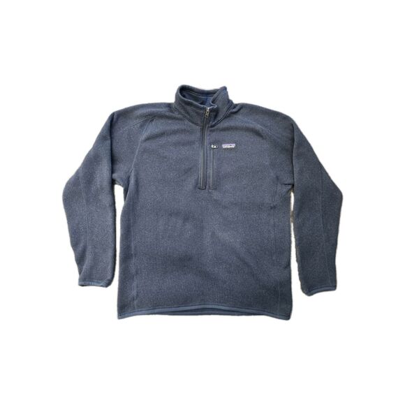 Patagonia Better Sweater Pullover Fleece Jacket Mens Size L Large Blue 1/4 Zip - Picture 1 of 8